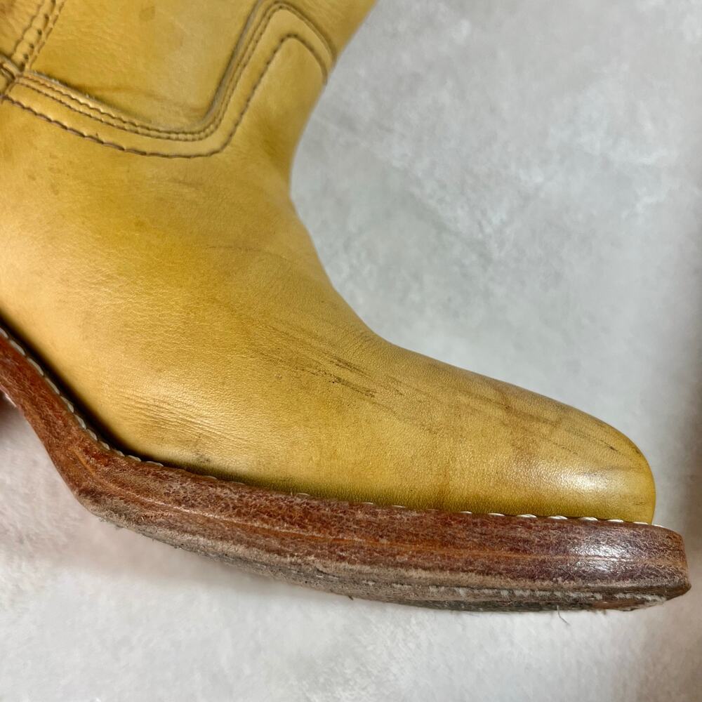 FRYE Campus Boots 14L Banana Tall Leather Pull On Womens Size 8 M - Picture 14 of 17